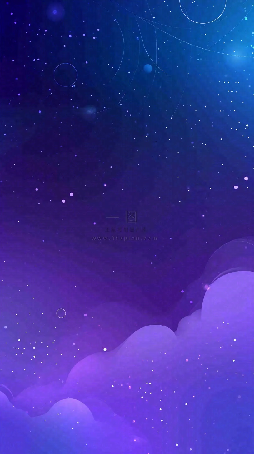 蓝紫色渐变星空科幻简约背景