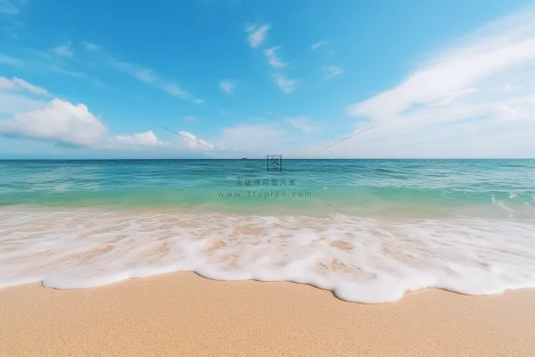 夏日海洋海边沙滩摄影图