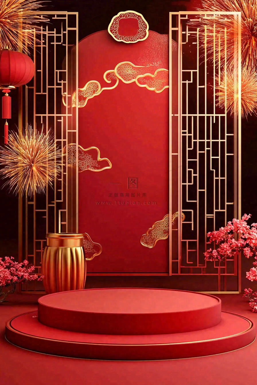 年货节促销电商背景