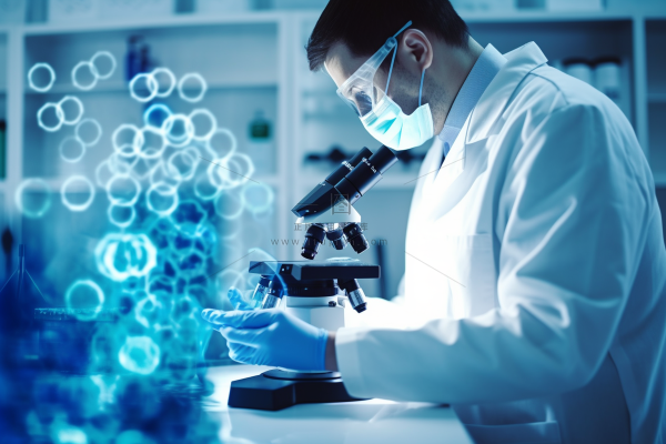 科研人员实验室器材科学摄影图