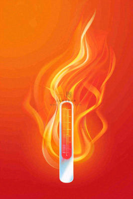 高温预警通知公告背景 高温预警通知公告背景