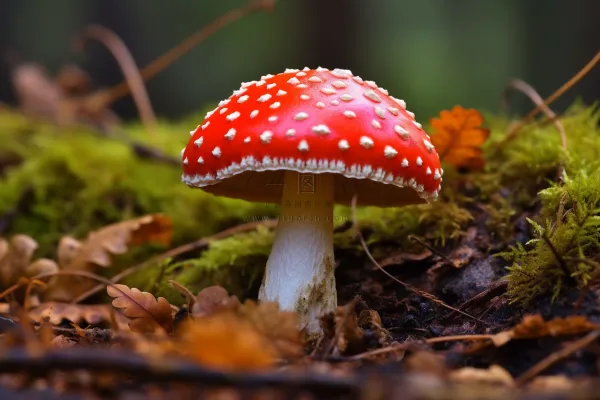 森林里的红蘑菇毒蘑菇苔藓摄影图 森林里的红蘑菇毒蘑菇苔藓摄影图