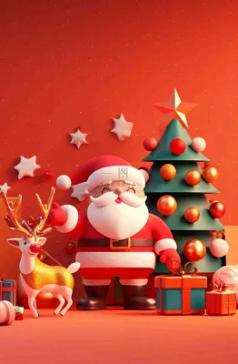 圣诞节卡通插画背景 圣诞节卡通插画背景