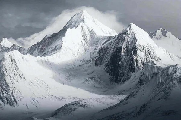 高原高山雪山风光风景摄影图