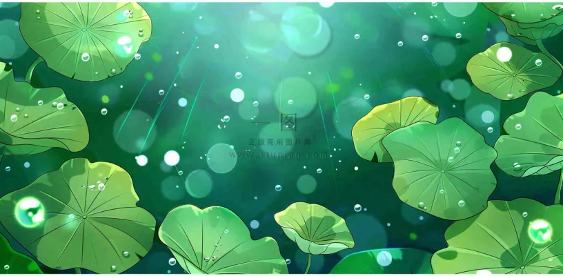 秋天插画风景处暑背景 秋天插画风景处暑背景