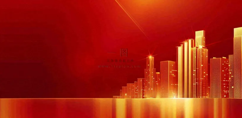 地产楼盘城市剪影背景