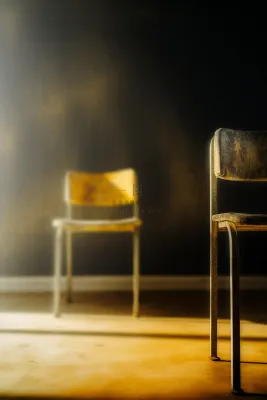 教室课桌光点摄影图