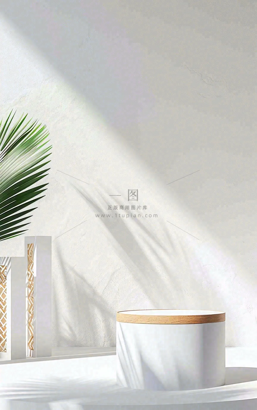 美妆护肤3d展台清新背景