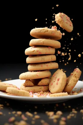 曲奇饼饼干酥脆下午茶美味零食美食摄影图