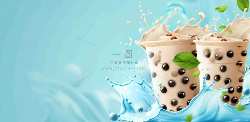 夏日饮品饮料清凉背景