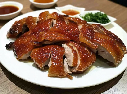 美味烧鸭广式美食摄影图