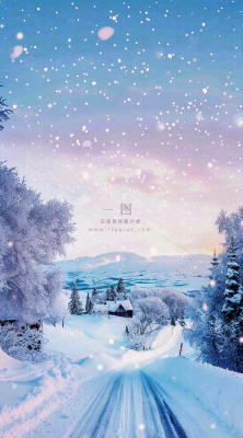 冬天寒冷白雪结冰大寒摄影图