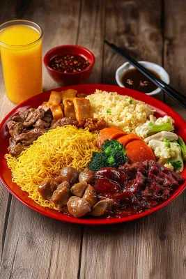 麻辣烫麻辣拌小吃美食摄影图