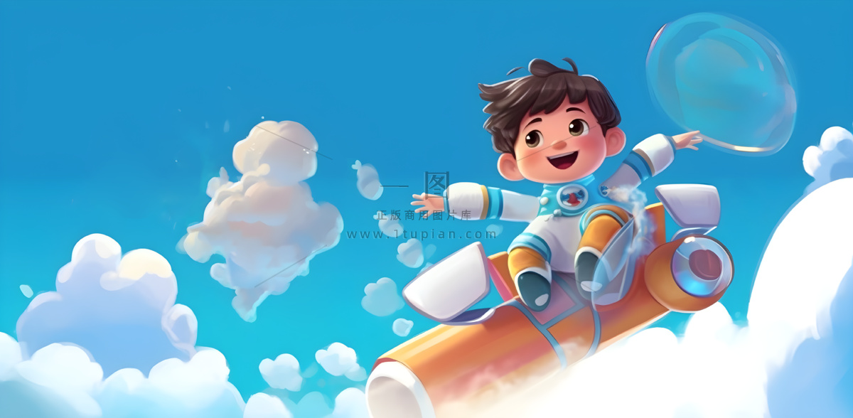 宇航员太空宇宙插画海报素材背景