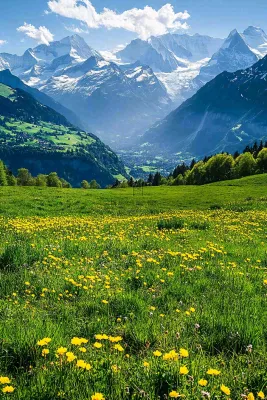 高原高山雪山风光风景摄影图