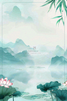 夏天荷花荷叶清凉小清新淡雅立夏夏至暑插画背景 夏天荷花荷叶清凉小清新淡雅立夏夏至暑插画背景