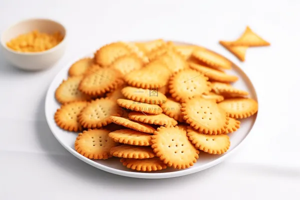 日式小圆饼饼干苏打饼摄影图