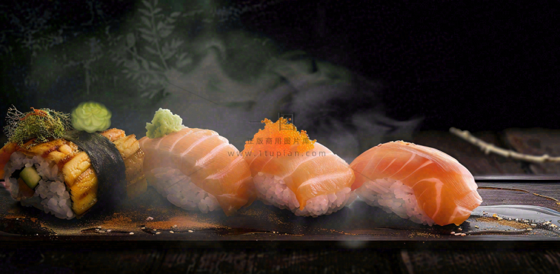日韩料理美食摄影图背景