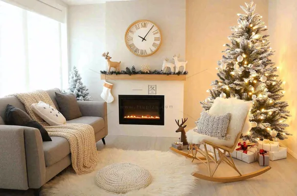 圣诞节室内装饰节日氛围摄影图 圣诞节室内装饰节日氛围摄影图