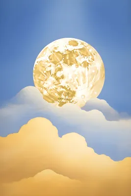 创意月光简约背景 创意月光简约背景