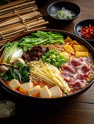 麻辣烫美食烫菜摄影图