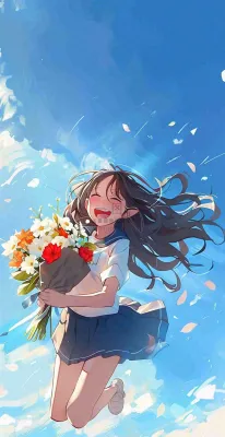 学生毕业季考试青春插画背景