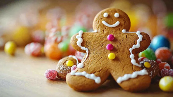 糖果姜饼人圣诞摄影图 糖果姜饼人圣诞摄影图