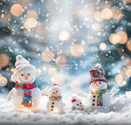 冬天雪地堆雪人唯美光圈温馨雪花飘零立冬冬至小雪大雪圣诞摄影图 冬天雪地堆雪人唯美光圈温馨雪花飘零立冬冬至小雪大雪圣诞摄影图