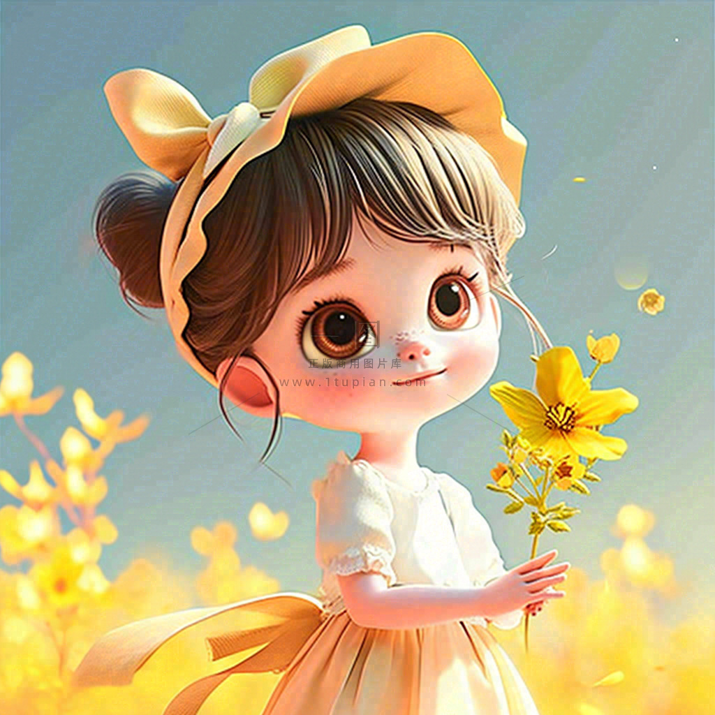 秋天秋叶飘落黄衣少女在欣赏美景,秋分