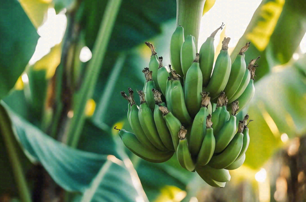 香蕉树芭蕉叶青香蕉水果摄影图 香蕉树芭蕉叶青香蕉水果摄影图