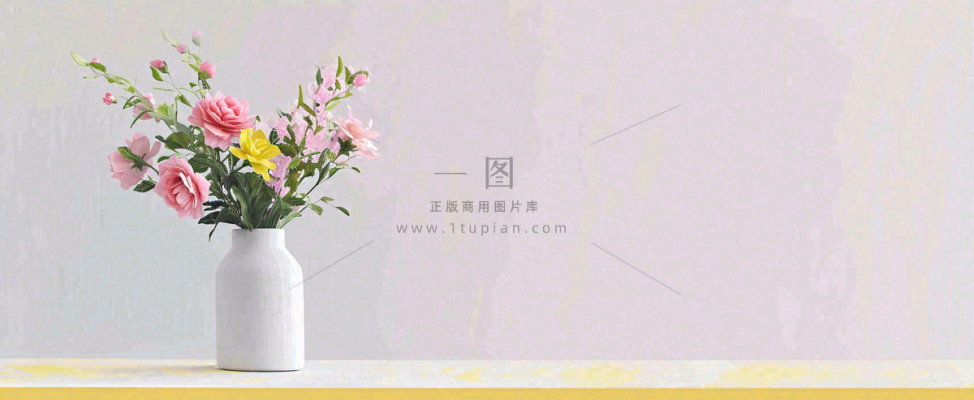 桌面花瓶花束简约情人节花束室内装饰摄影图