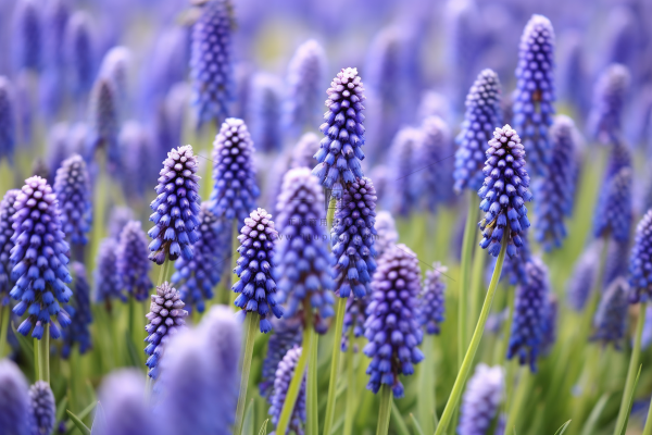 紫色葡萄花信子鲜花摄影图