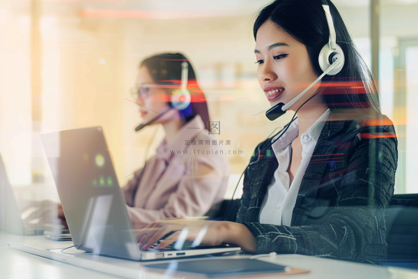 商务客服职业女性摄影图