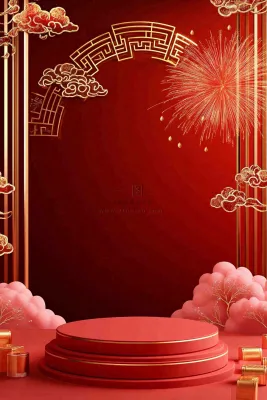 年货节促销电商背景