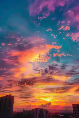 清晨日出朝霞云层摄影图