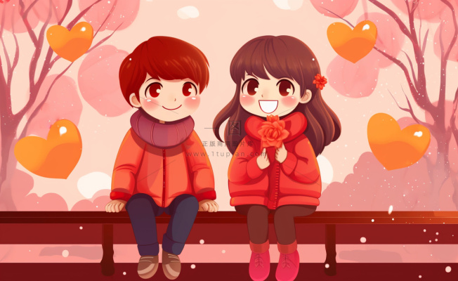 新年张灯结彩孩子们玩乐喜庆红色氛围庆祝卡通插画背景 新年张灯结彩孩子们玩乐喜庆红色氛围庆祝卡通插画背景