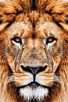 狮子雄狮头部特写保护动物摄影图