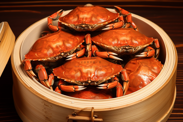 螃蟹秋季美食摄影图 