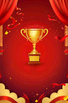销量冠军销售红色大气奖杯背景 销量冠军销售红色大气奖杯背景