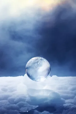 大雪蓝色简约冰雪节气海报背景 大雪蓝色简约冰雪节气海报背景