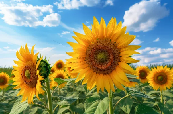 向日葵花海摄影图