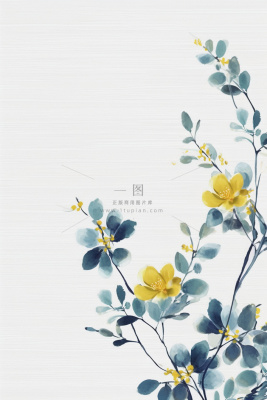 中国风简约淡雅蓝色枝叶背景 中国风简约淡雅蓝色枝叶背景