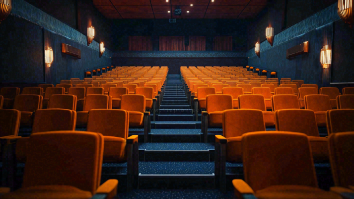 豪华电影院观影厅场景摄影图