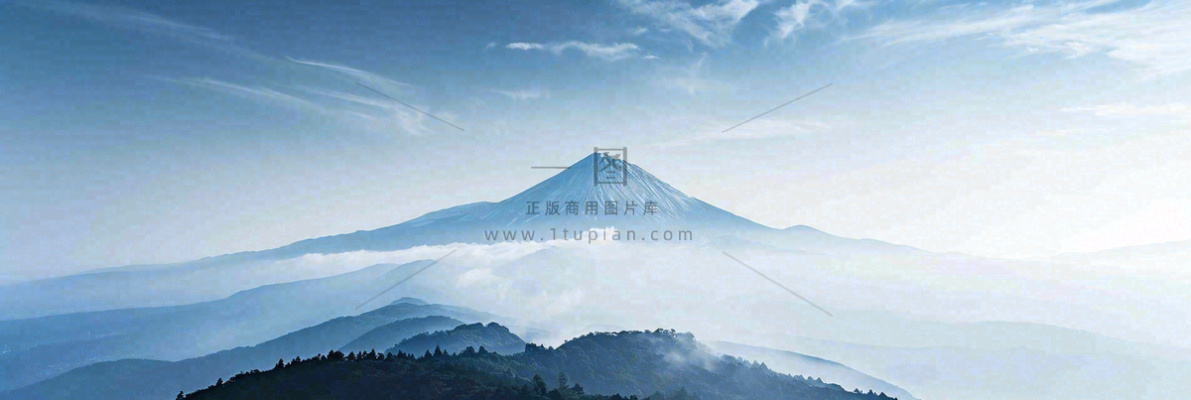 高山云层冰山雪山云雾意境，自然风景摄影图