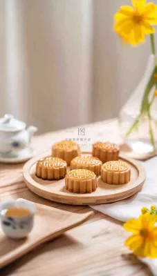 中秋节月饼摄影图