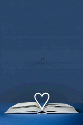 翻开的书本知识海洋阅读教师节蓝色背景