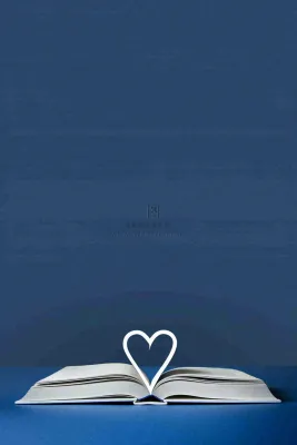 翻开的书本知识海洋阅读教师节蓝色背景