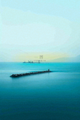 夏日海边海景蓝色清新海水游玩度假，大暑小暑