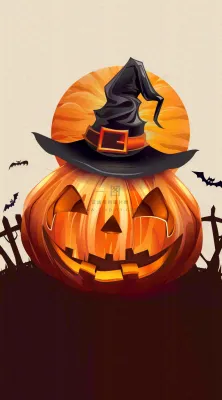 万圣节南瓜灯捣蛋恐怖背景