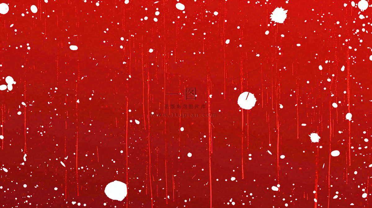 红色白点雪花背景,简约扁平